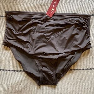 NWT Merona High Waist Grey Swimsuit Bottoms XL